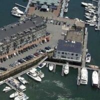 An overhead view of Commercial Wharf