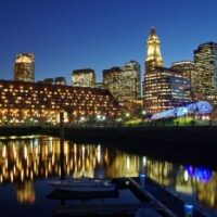 A view of Boston from Commercial Wharf